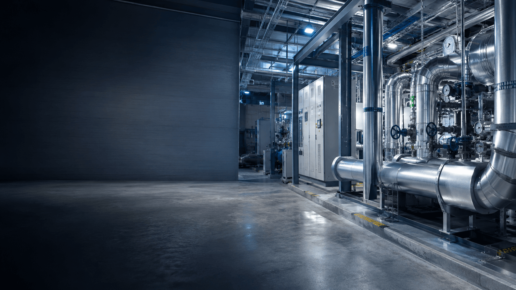 Técnico industrial revisando un panel eléctrico con multímetro en planta